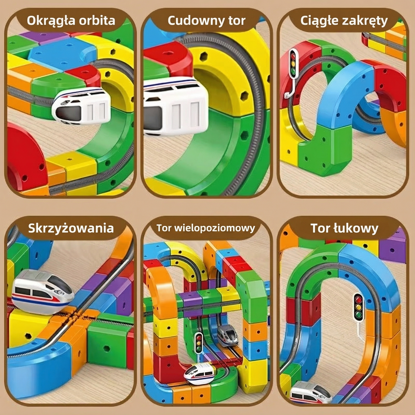 Magnetyczne klocki - konstruktor kolejek